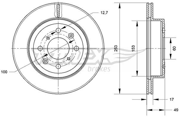 TOMEX BRAKES Jarrulevy TX 70-84